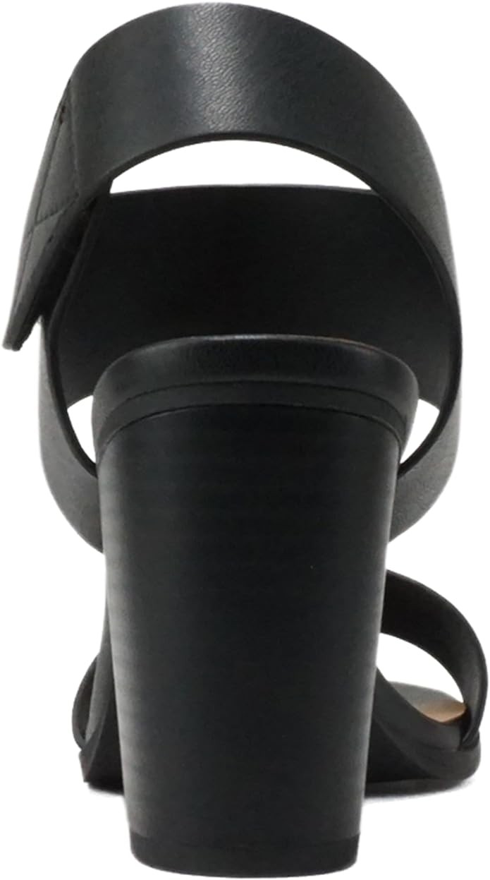 Soda WAIT-A ~ Women Open Round Toe Chunky Heel Ankle Strap High Heel Dress Sandals