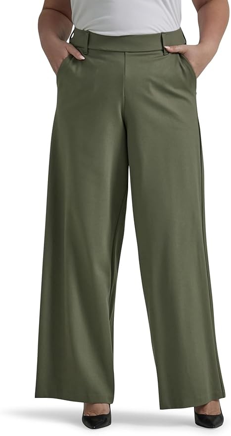 Lee Women's Plus Size Ultra Lux Comfort Any Wear Wide Leg Pant