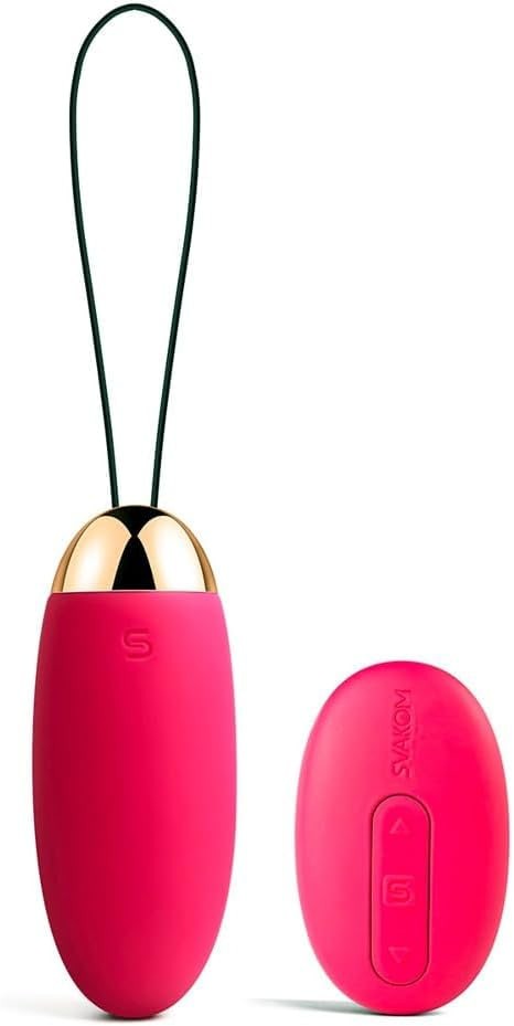 SVAKOM Elva Remote-Controlled Vibrating Egg, Plum Red