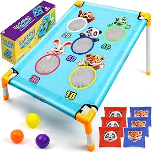 TOY Life Bean Bag Toss Game, Outside Toys for Kids Ages 4-8, Kids Outside Toys, Outdoor Games for Kids 3-6, Kids Birthday Party Games, Kids Cornhole Game Set, Lawn Games for Kids, Easter Party Game