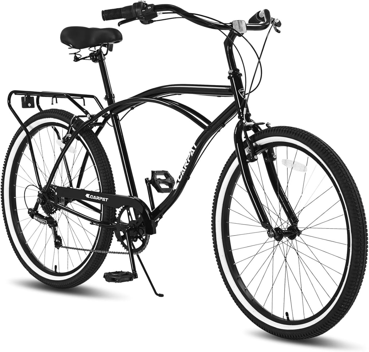 26" Beach Cruiser Bike for Men &Women, Cruiser Bicycle with 7 Speed | Fix Gear, Smooth Riding Adult Cruiser Bike, Multiple Colors