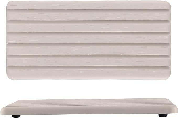 NiuYichee 2 PCS Water Absorbent Diatomite Coasters Rectangle, Grooved Design, Water Absorbing Stone Used for Hand Soaps & Plants & toiletries in The Modern Home