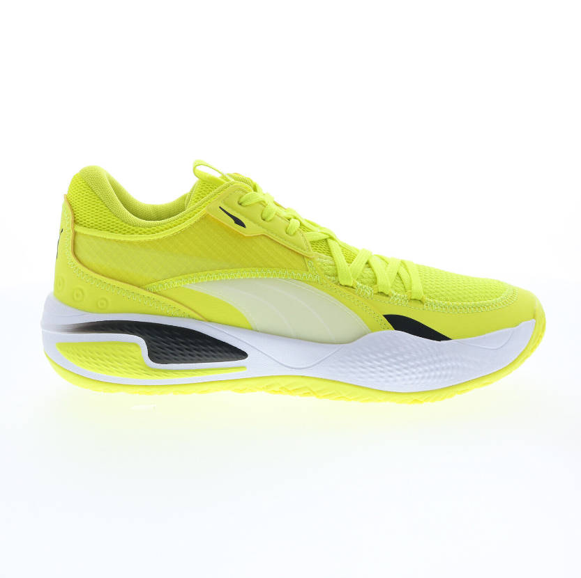 Puma Court Rider I 19563406 Mens Yellow Canvas Athletic Basketball Shoes