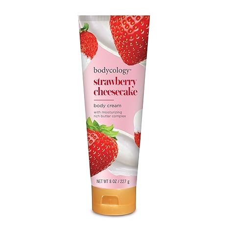 Bodycology Shea Butter Body Cream, Strawberry Cheesecake, 8 oz