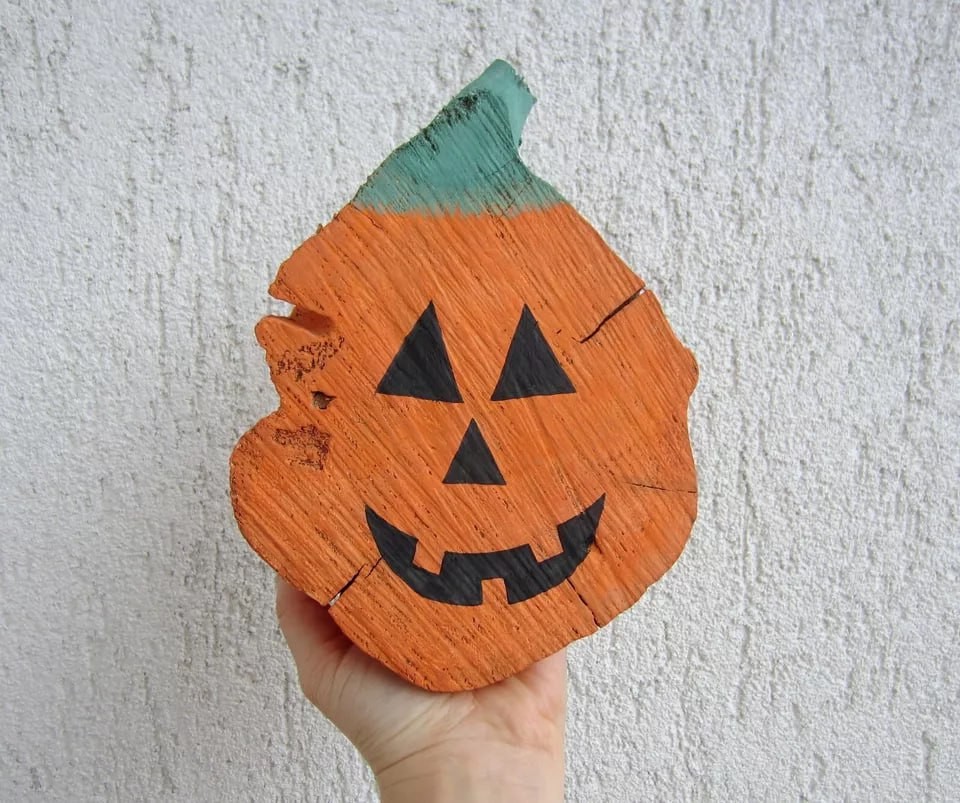 Pumpkin O Lantern Wall Decor, Wood Rustic Halloween Sign, Halloween Party Decor