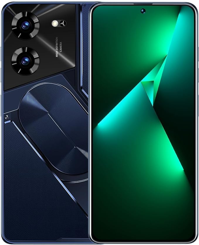 Unlocked Cell Phones Pova 5 Pro Android 13 Cell Phone 6800mAh 6.8" HD Screen Smartphone 8GB+256GB Dual SIM/5G/3D Texture Design (Blue)