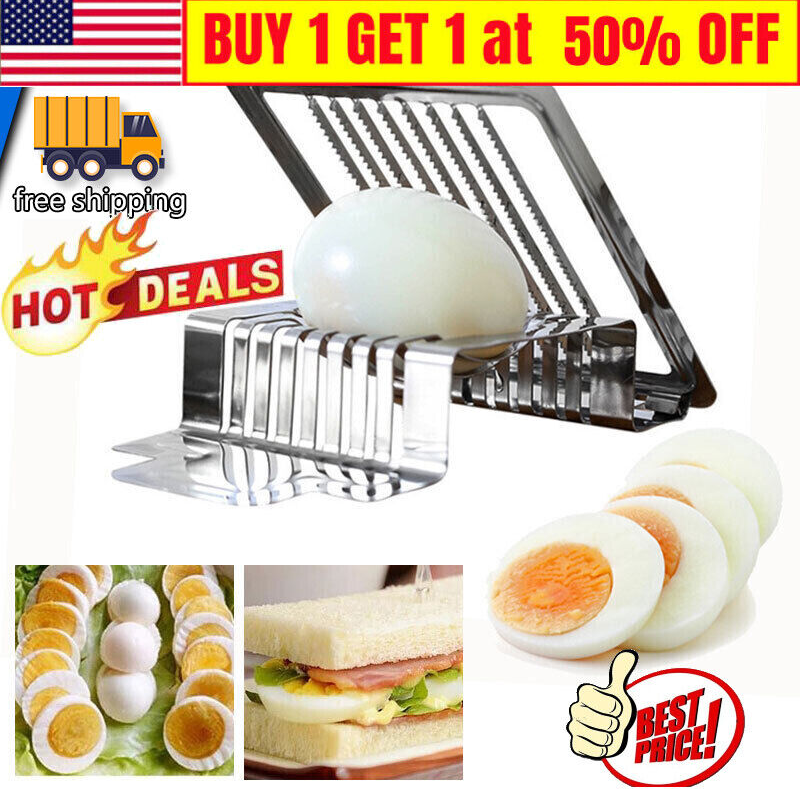 Stainless Steel Boiled Egg Slicer Cutter Mushroom Tomato Ham Kitchen Chopper