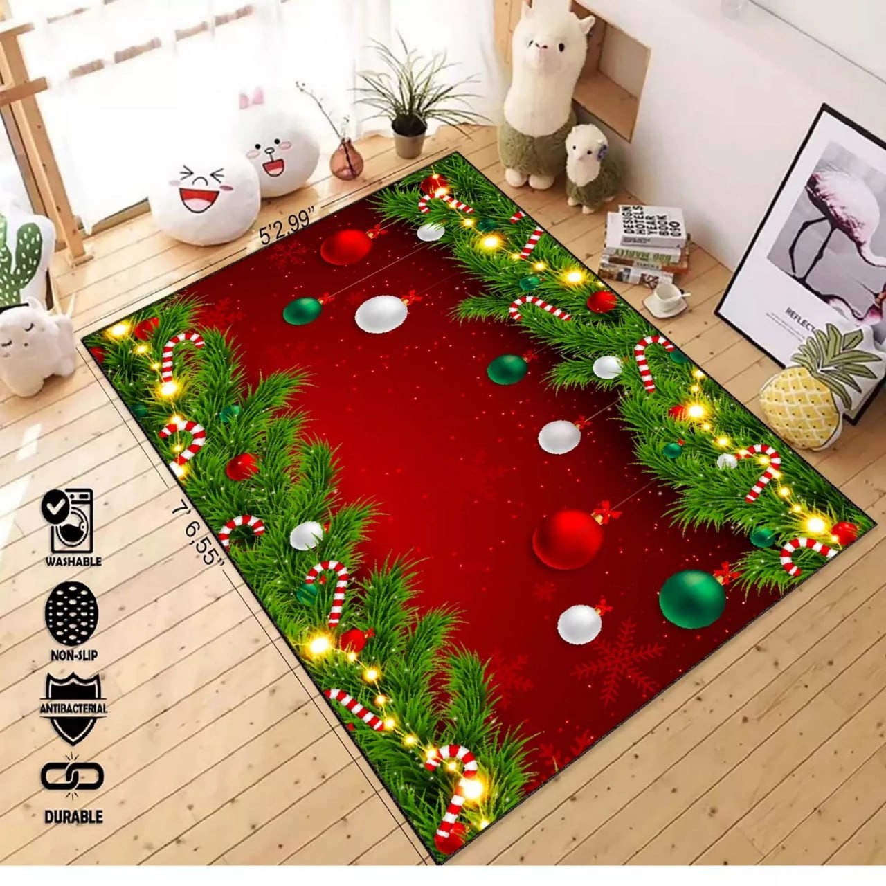 Merry Christmas Rug, Christmas Decor, New Year Gift Rug, Noel Gift Rug, Chrismas